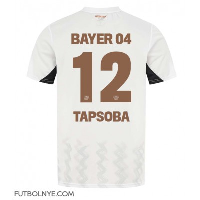 Camiseta Bayer Leverkusen Edmond Tapsoba #12 Visitante Equipación 2024-25 manga corta Camiseta Bayer Leverkusen Edmond Tapsoba #12 Visitante Equipación 2024-25 manga corta